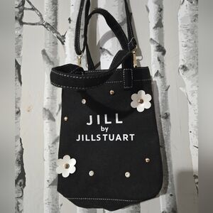 Jill Stuart Black Crossbody Bag with Floral Accents